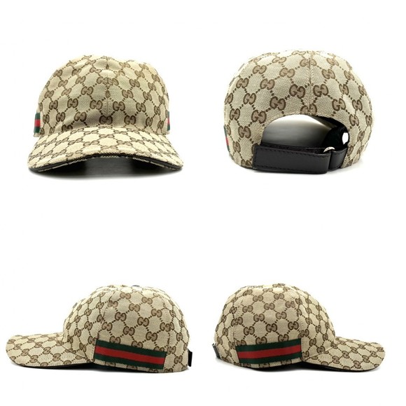 Gucci Cap Baseball Sherry XL Hat Accessories GG Canvas Beige - Picture 3 of 7